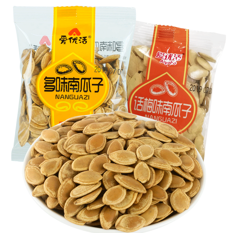 爱优活多味南瓜子炒货话梅味南瓜籽零食小包包装瓜子