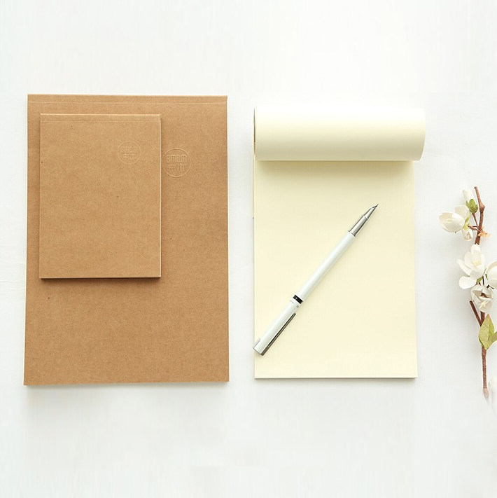 空白5本简约牛皮纸笔记本学生草稿稿本笔记速写笔记本