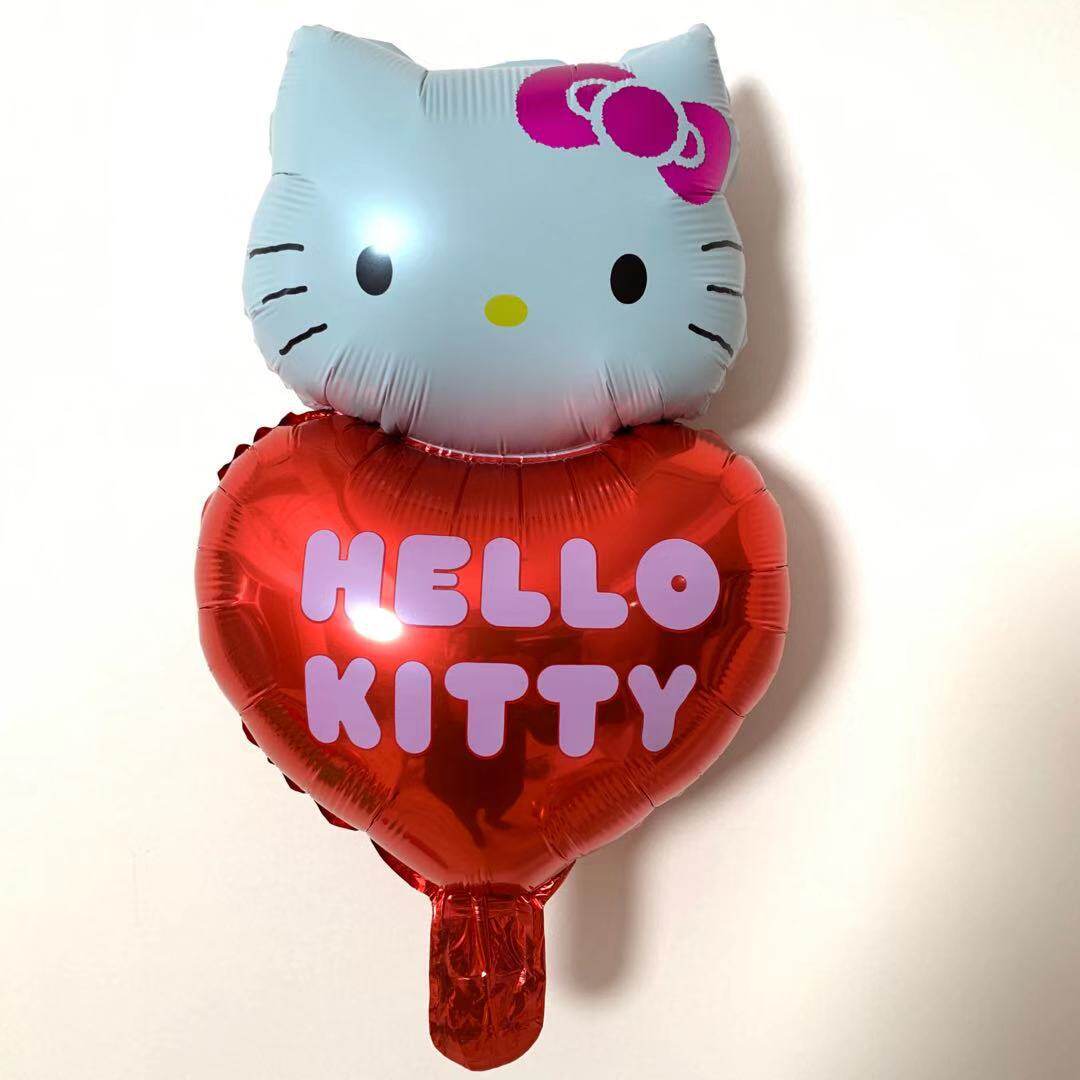 装饰气球kitty卡通铝膜儿童生日派对凯蒂猫kt充气用品