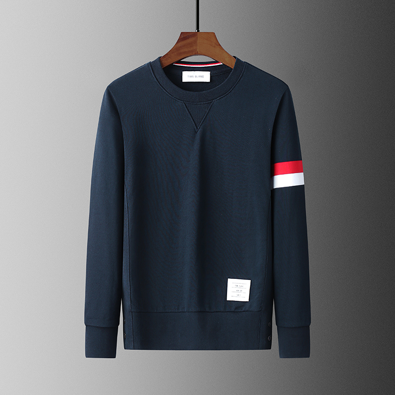 tb卫衣男女情侣装针织纯棉宽松条纹运动圆领套头不带帽潮牌春秋季