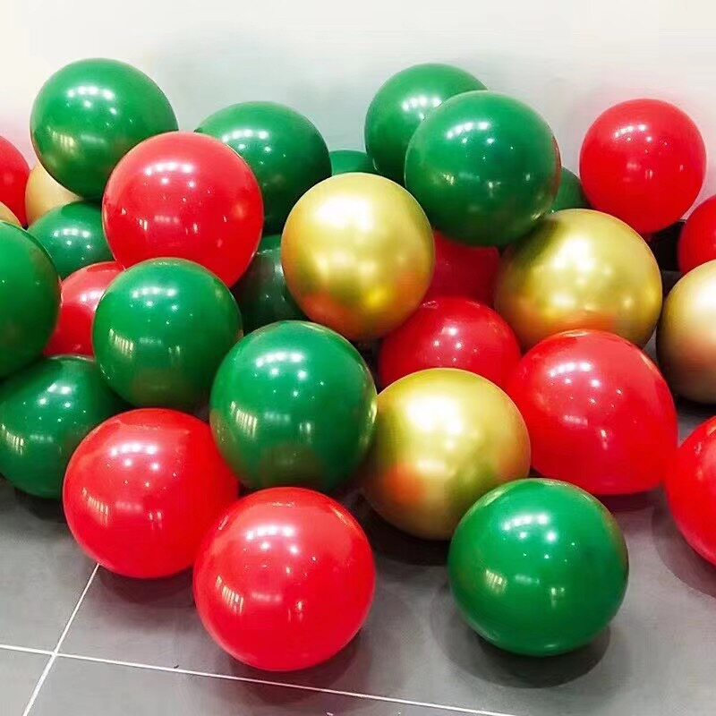 圣诞派对装饰墨绿色气球福州发货可达达配送最快一个小时送达