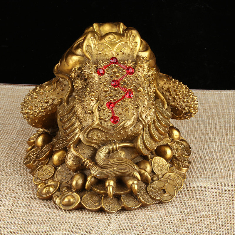 金蟾摆件黄铜三足金蝉三脚蟾蜍礼品家居摆件