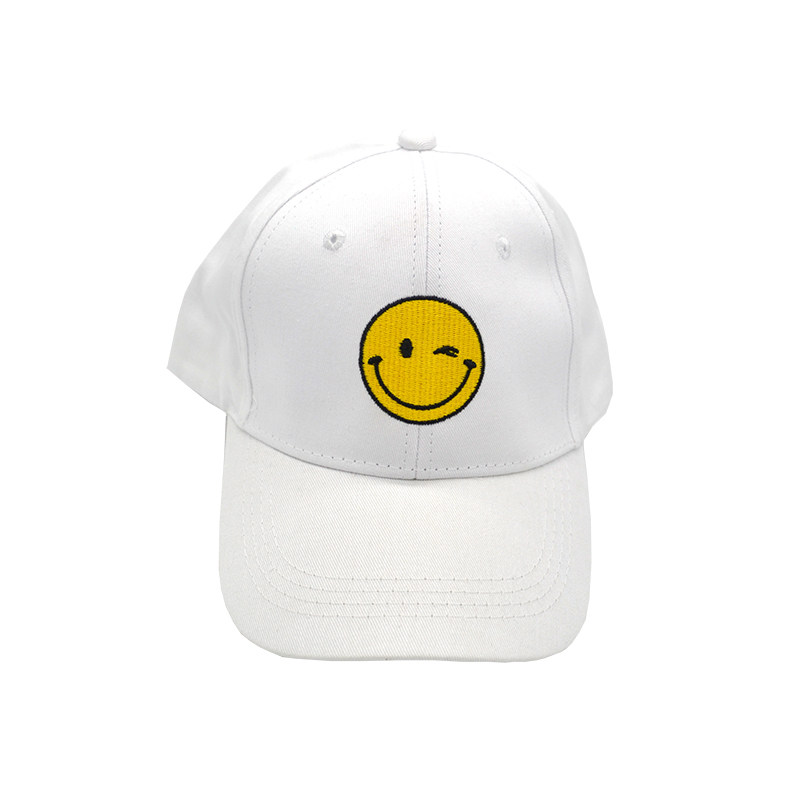 韩版ulzzang笑脸表情刺绣棒球帽潮男女情侣旅游出行遮阳鸭舌帽子