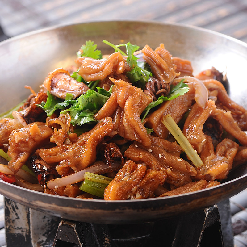 鸭掌食材唐人去骨160g新鲜无骨豆捞重庆火锅其它