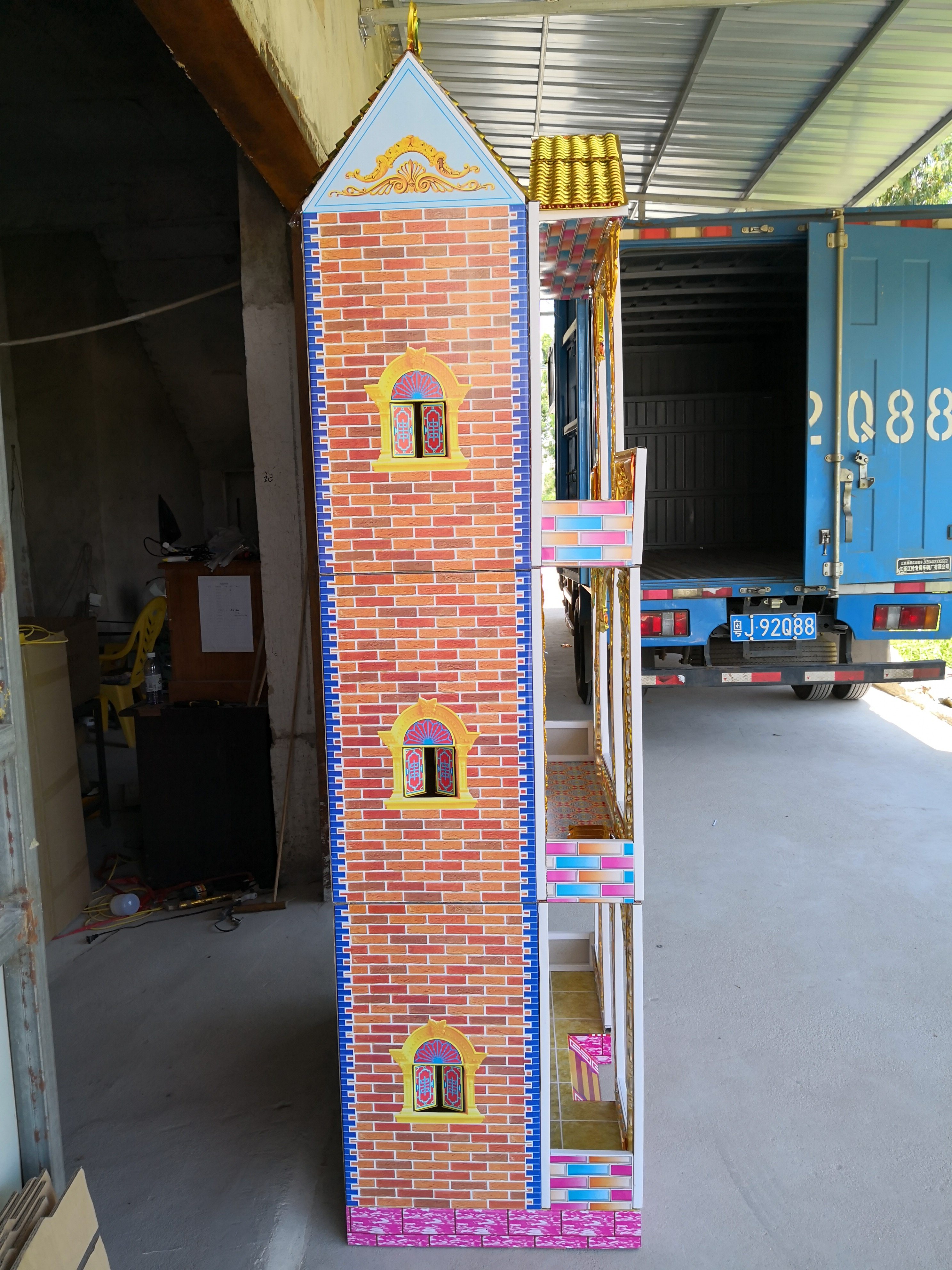 高档纸扎灵屋冥房殡葬祭祀用品纸别墅清明节纸房子祭祖烧纸