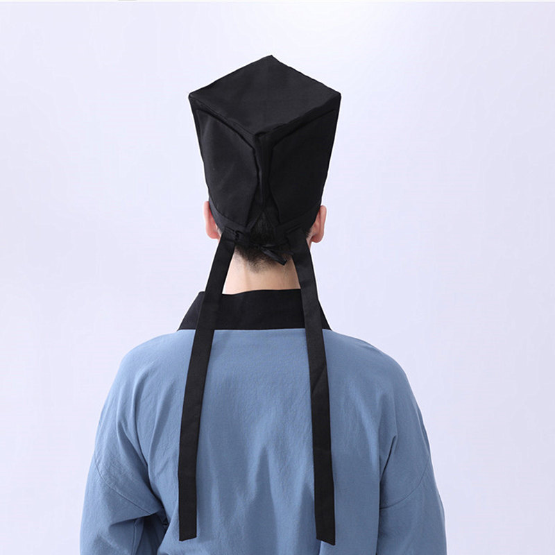 汉服帽子四方平顶巾东坡帽巾书生帽古代儒生巾居士古装包头帽春秋