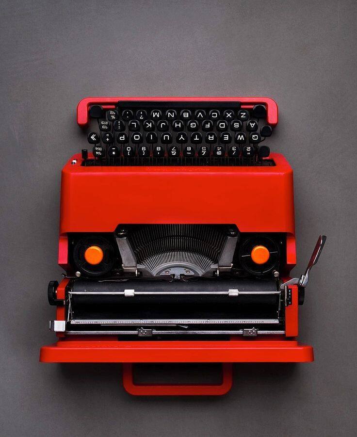 推荐情人节打字机olivettivalentine红色复古机械英文礼物打字机