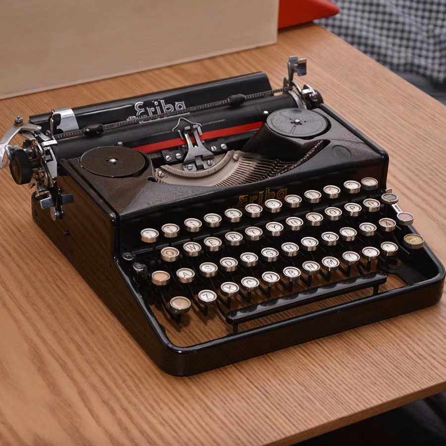 erika打字机德国1920老式复古机械英文经典古董打字机