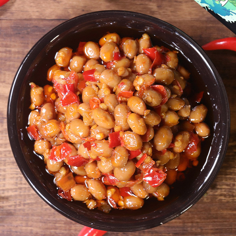 腊八豆子豆酱黄豆酱香辣豆瓣酱豆农家豆鼓拌饭腌制