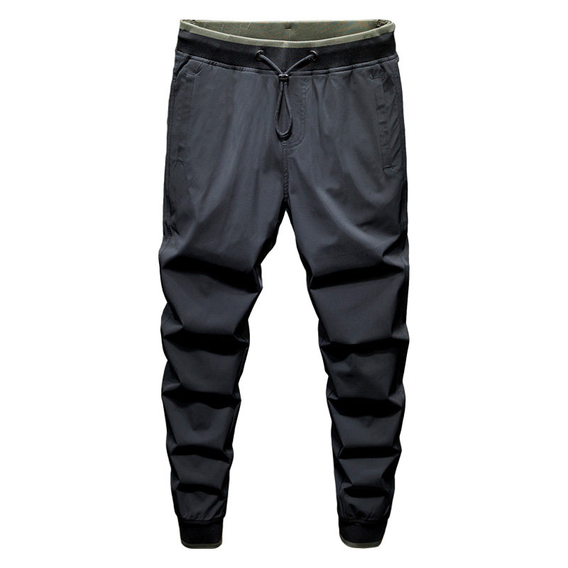 速干裤男夏季薄款锦纶裤子男士宽松简约运动束脚冰丝滑休闲裤潮流