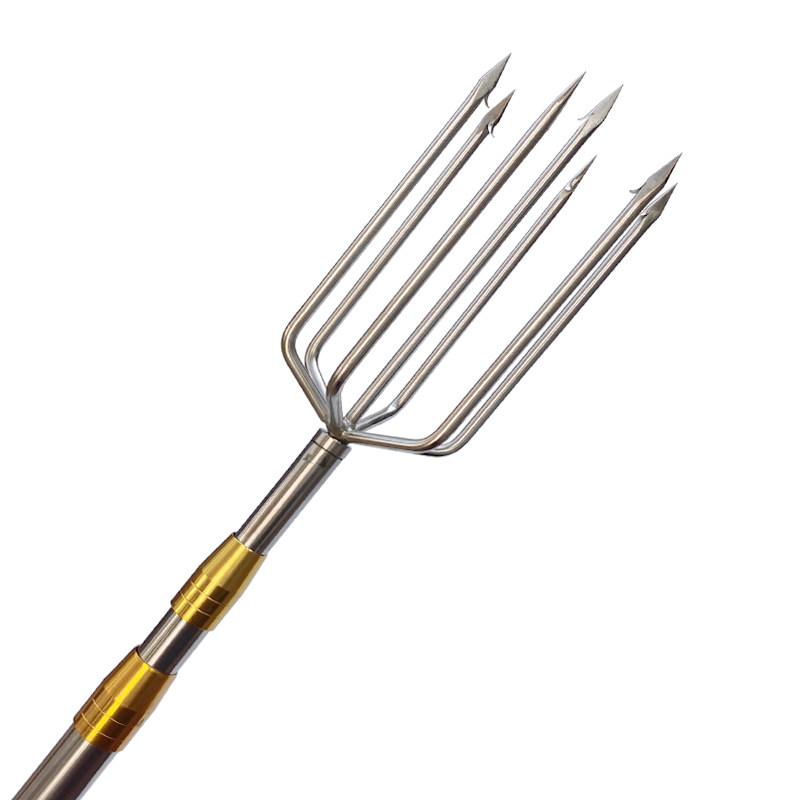 鱼叉不锈钢倒刺带杆多功能叉头老式神器加粗可伸缩其他垂钓用品