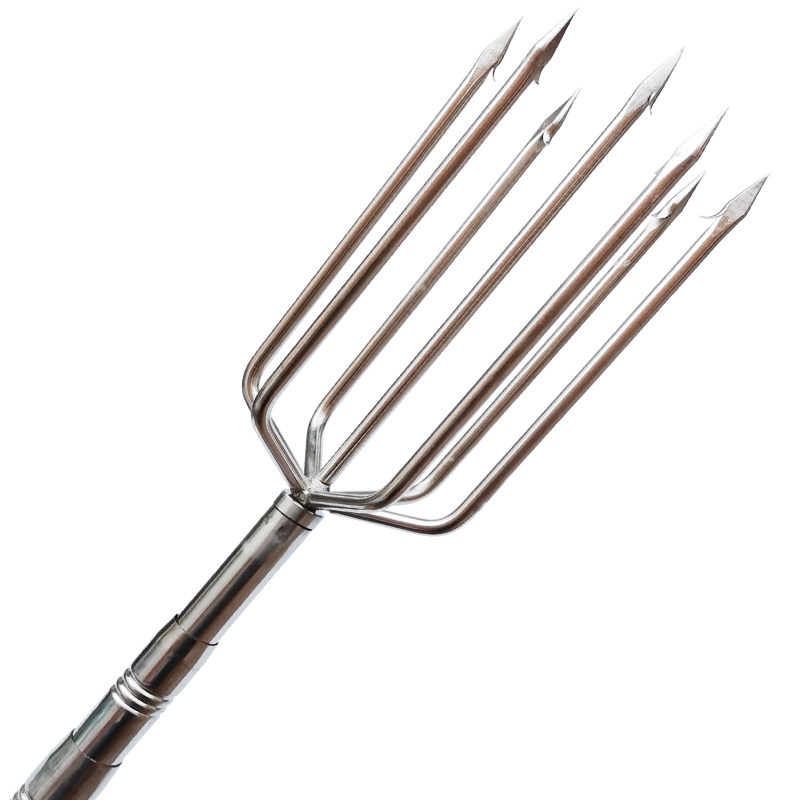 鱼叉不锈钢头超硬大倒刺老式手工带杆捕鱼神器其他垂钓用品