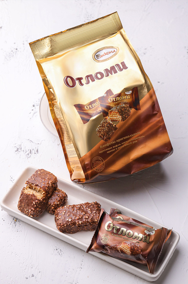 阿孔特牌士力架威化饼干俄罗斯进口巧克力焦糖花生威化饼干