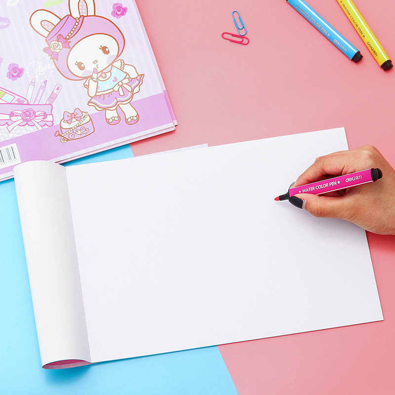 10本装得得力空白图画画本涂鸦绘画本子小学生素描