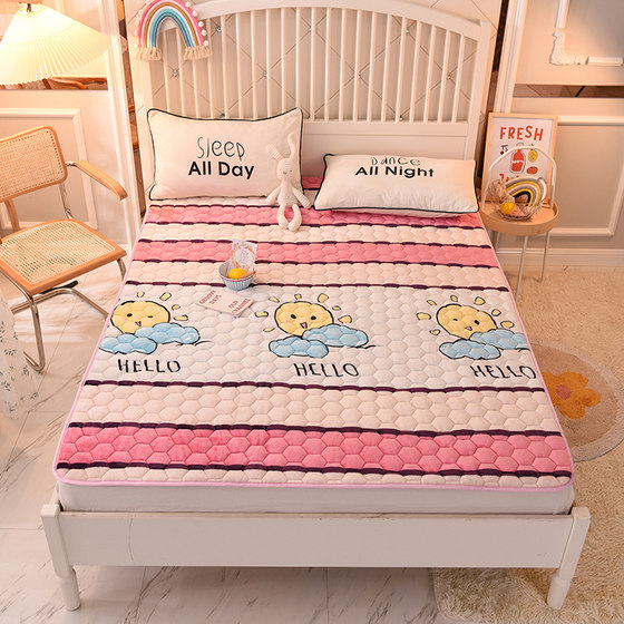 Milk Velvet Coral Flannel Mattress Cushion Household Cushion Quilt Mattress Thin Thickened Double Dormitory Single Student Milk Velvet Coral Flannel Mattress Cushion Household Cushion Quilt Mattress Thin Thickened Double Dormitory Single Student