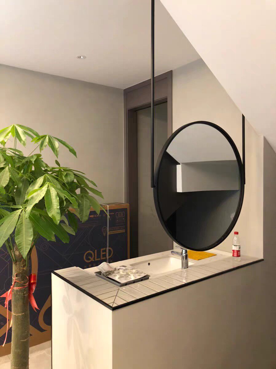 天花板吊镜化妆镜浴室玄关装饰镜挂酒店民宿过道化妆镜