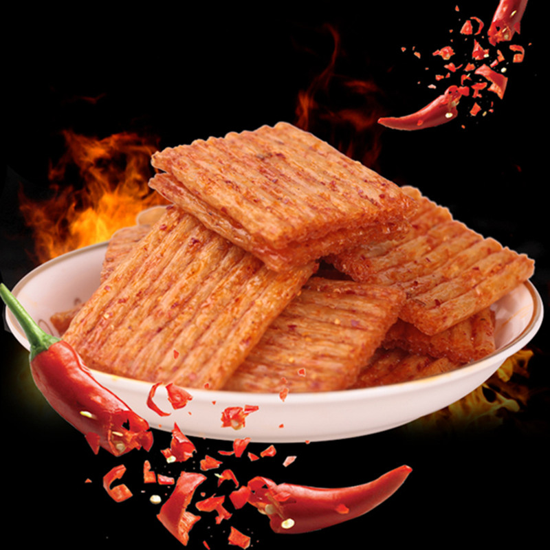 包邮嘴巴香辣小包大刀肉小辣片8090怀旧儿时面筋制品
