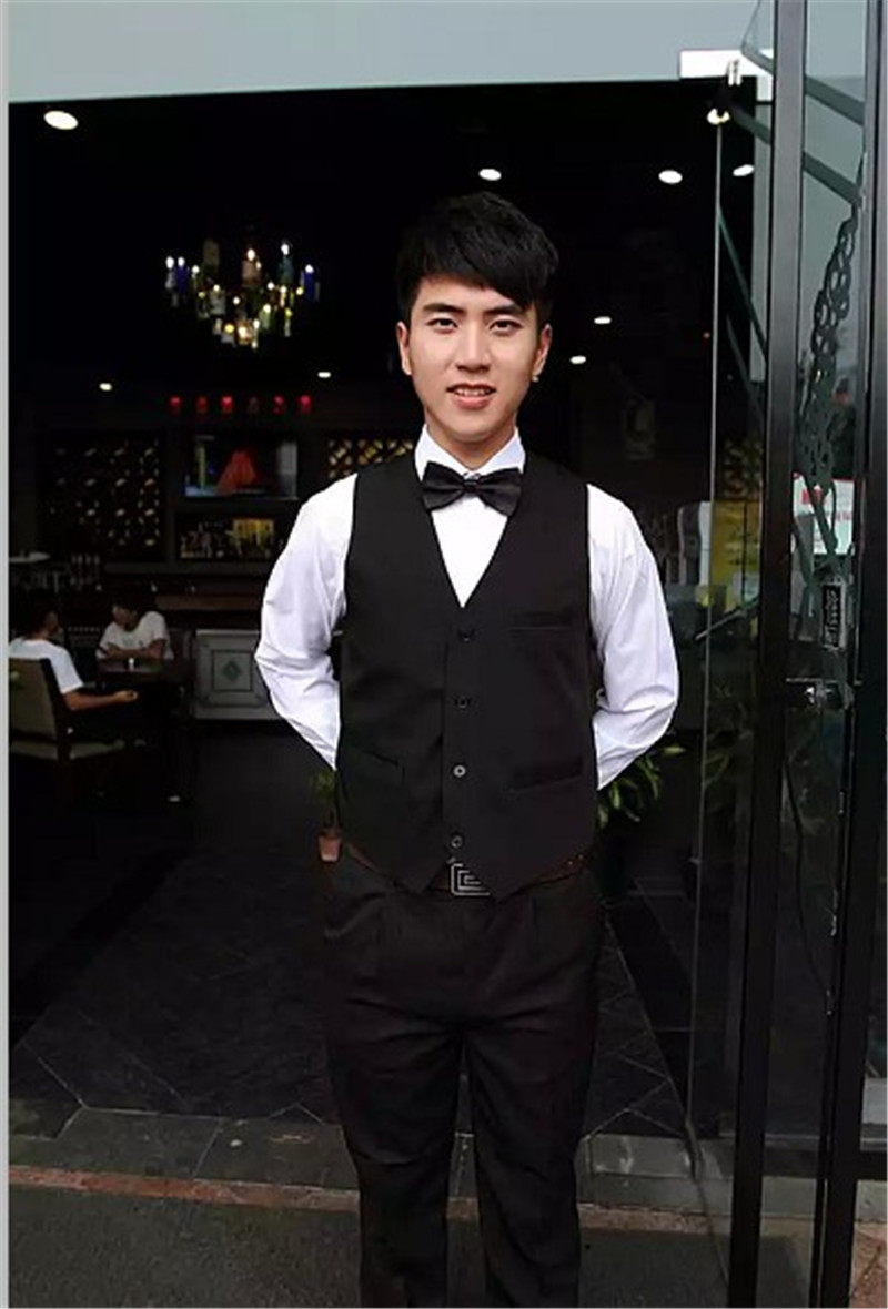 酒店制服男马甲套装职业装女酒吧服务员工作服夏装长袖工装ktv服