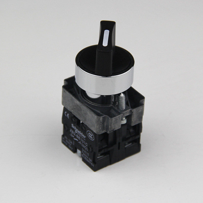 施耐德 黑色金属选择开关 xb2bd33c 3档旋钮 自锁 两常开