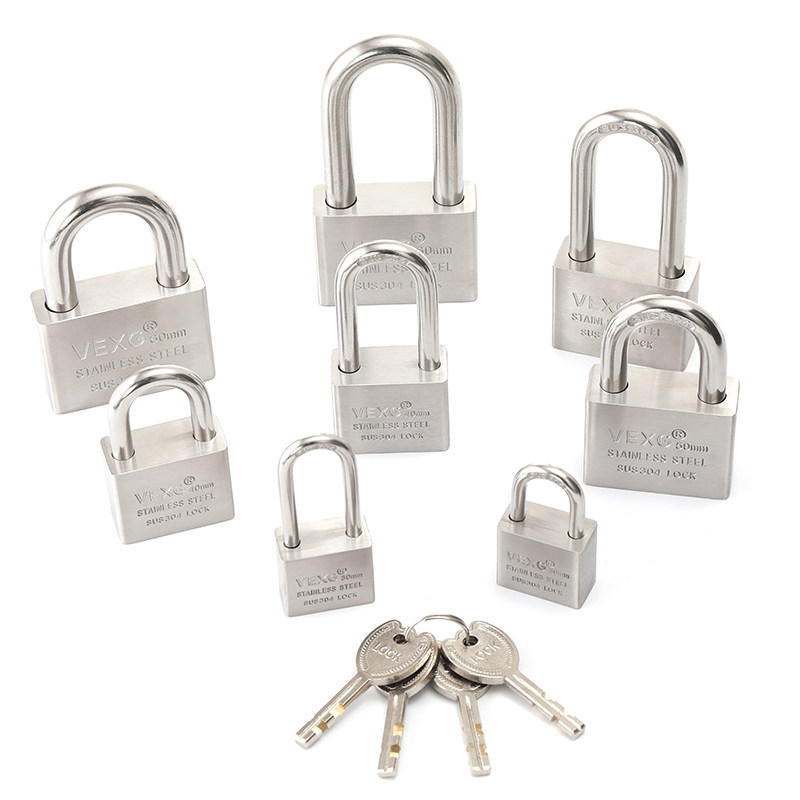 sus304不锈钢挂锁户外防水防锈机械叶片家用防盗挂锁