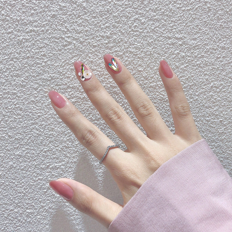 穿戴美甲甲片网红带钻成品指甲贴片反复使用美甲工具