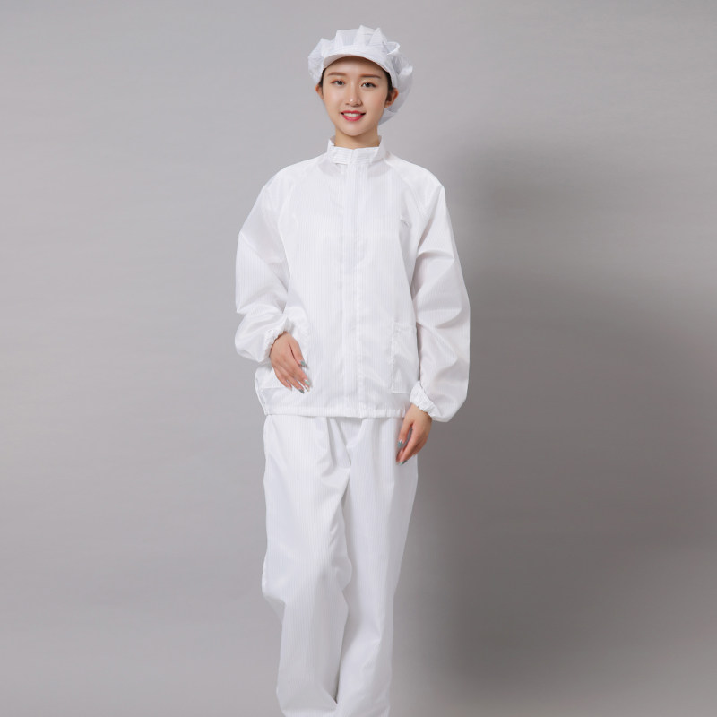 防尘分体带帽防静电工作服套装无尘服食食品工厂防护服