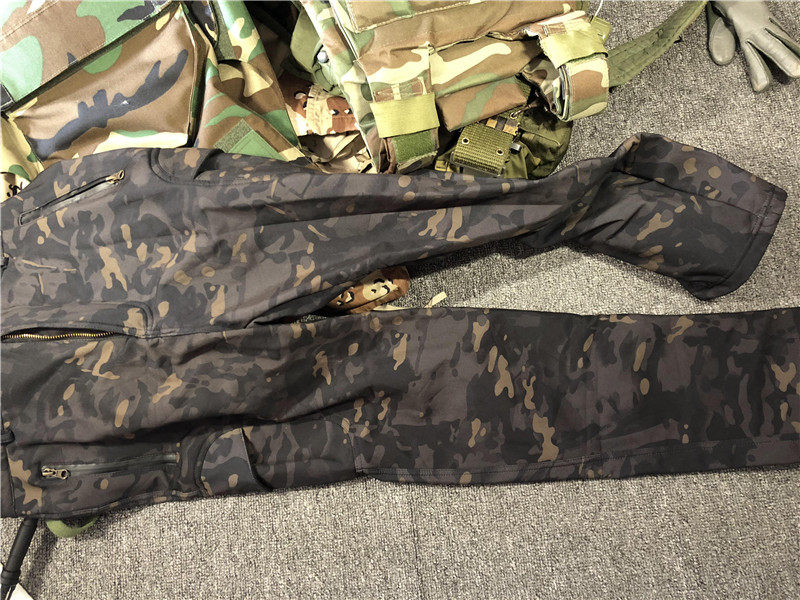 mcbkcp迷彩地形户外冬季软壳tad风格防寒迷彩裤