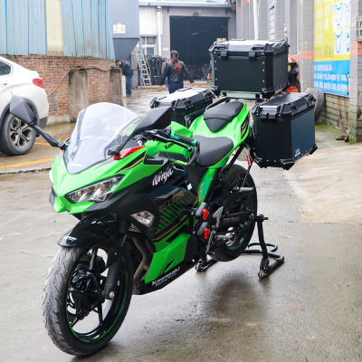 适用于川崎ex400g边箱尾箱kawasaki ninja 400防水快拆改装后备箱