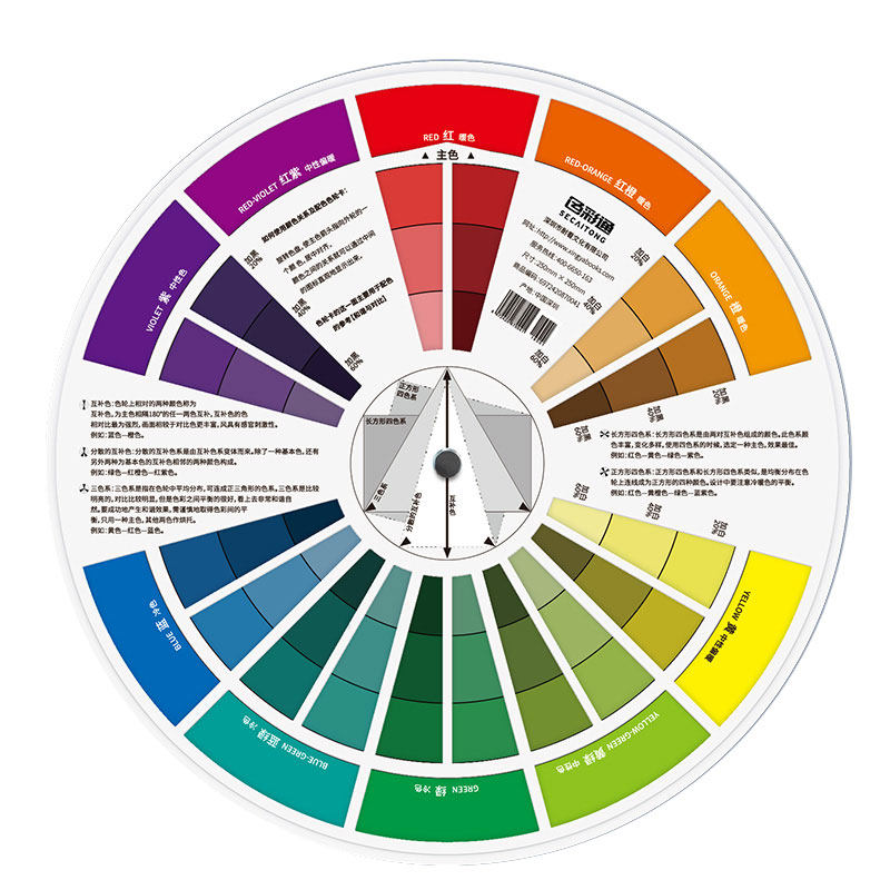 调色搭配识色环儿童油漆国际标准色盘比例试色颜色综合及其它报纸