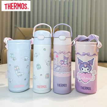 Thermos ຂອງເດັກນ້ອຍ thermos ຈອກທີ່ມີເຟືອງສໍາລັບນັກສຶກສາວິທະຍາໄລຊາຍແລະຍິງເດັກນ້ອຍດື່ມຈອກ Sanrio Kuromi ຮ່ວມຍີ່ຫໍ້