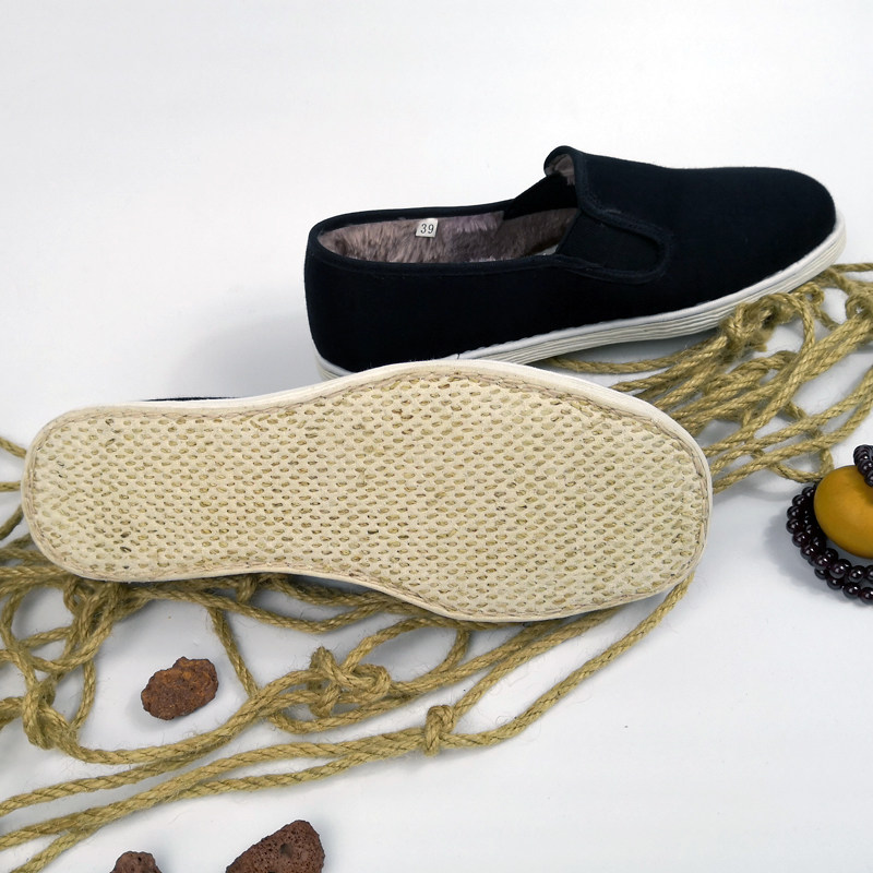 正宗老北京农村布鞋男麻底纯手工社会老式纳底布鞋