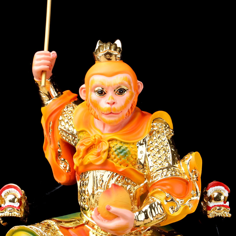 树脂彩绘孙悟空摆件齐天大圣战胜佛像孙行者神像孙猴子摆件
