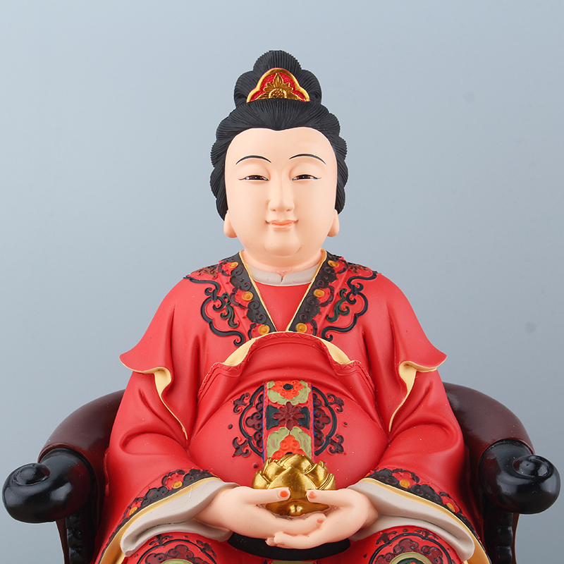 金花教主银花树脂彩绘神像夫人胡黄常客厅居家装饰摆件