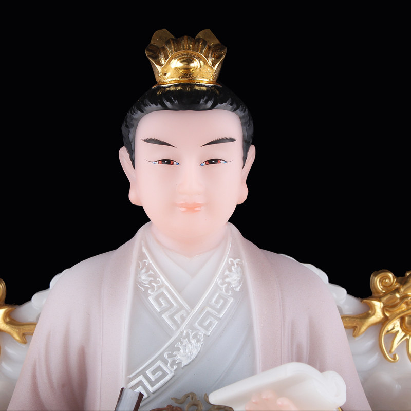 彩绘常爷常神像胡三太爷汉白玉佛像胡黄常人物桌面摆件