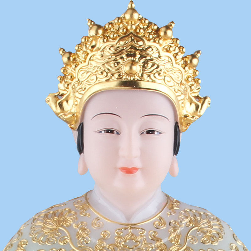 眼光娘娘神像汉白玉圣母佛像奶奶家用桌面客厅摆件