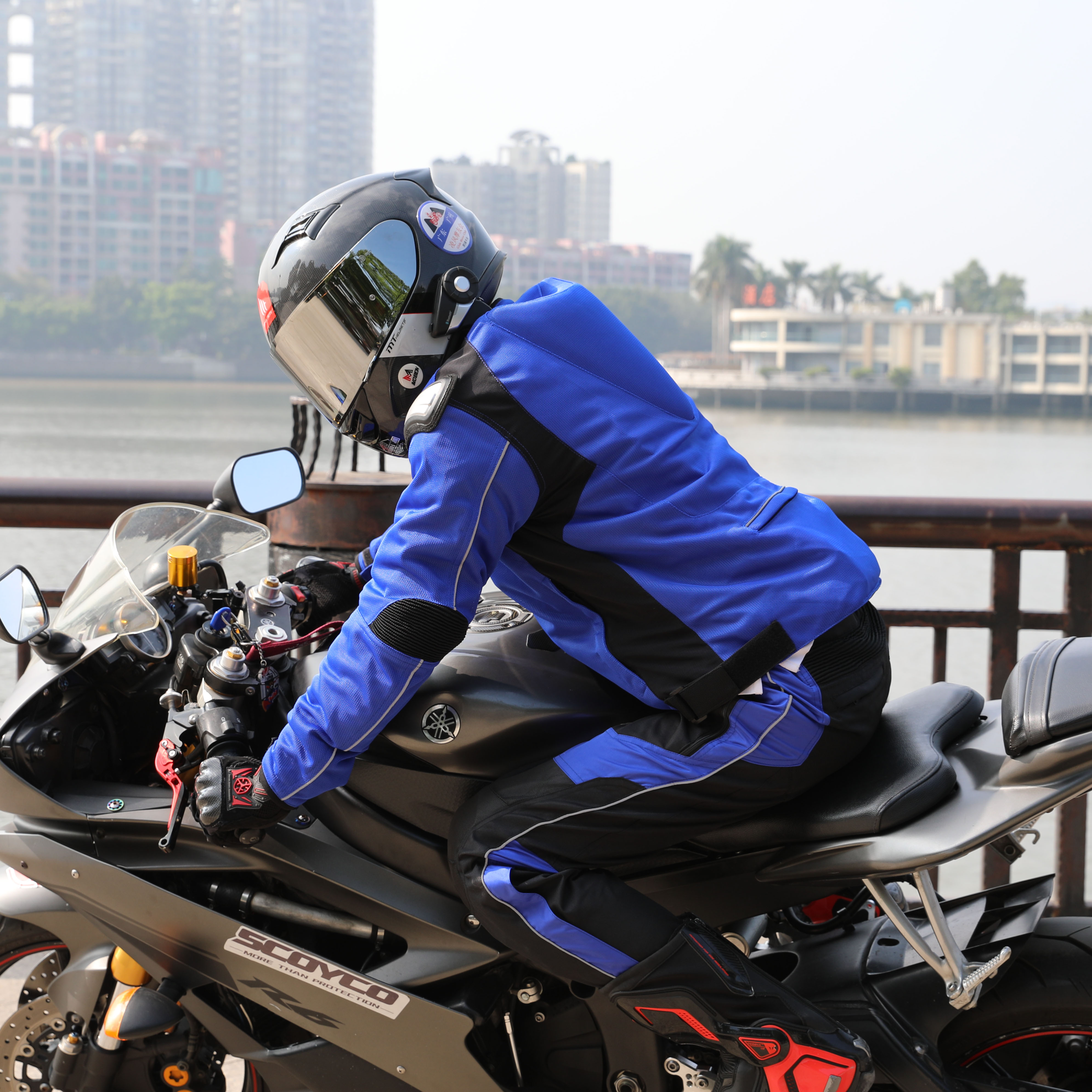 夏季骑行服男摩托车机车赛车防风防摔驼锋防水赛车服