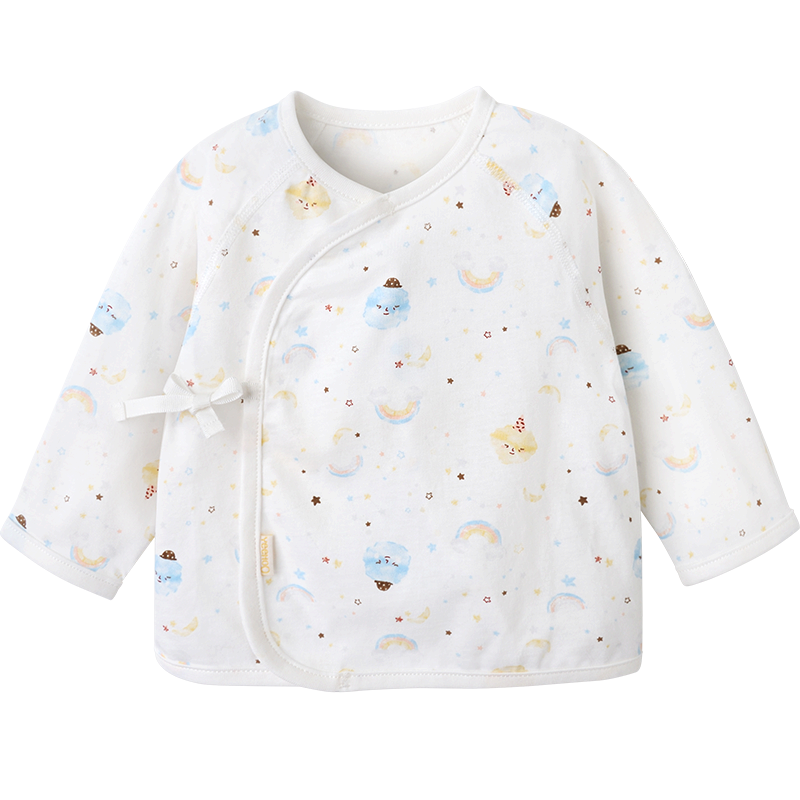 yeehoo英氏婴儿衣服新生儿和尚服男女宝宝纯棉内衣和袍开裆裤-图3