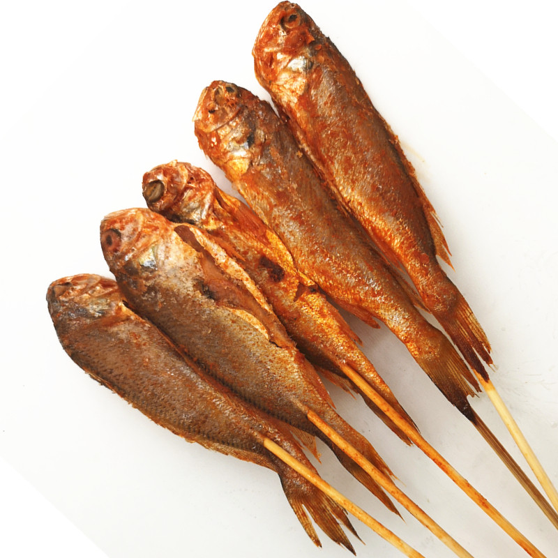 黄鱼小黄大串烤肉黄烤肉炭烤竹签腌制20串商用黄鱼