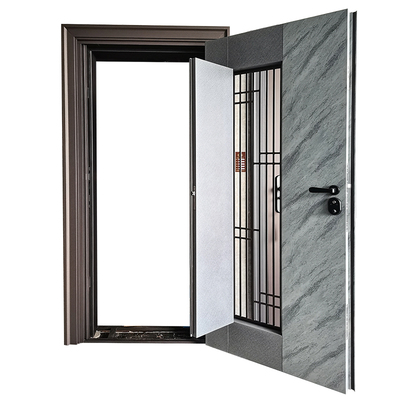 百祥双层防盗门单层门中门金刚纱网通风防蚊入户电解锌板进户门