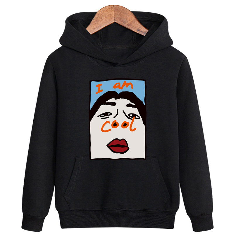 趣味我很童装鼻孔连帽cool外套春秋加绒卫衣卫衣