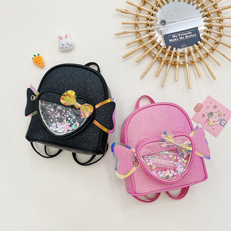 女童小书包可爱卡通爱心双肩包韩版休闲出游公主书包