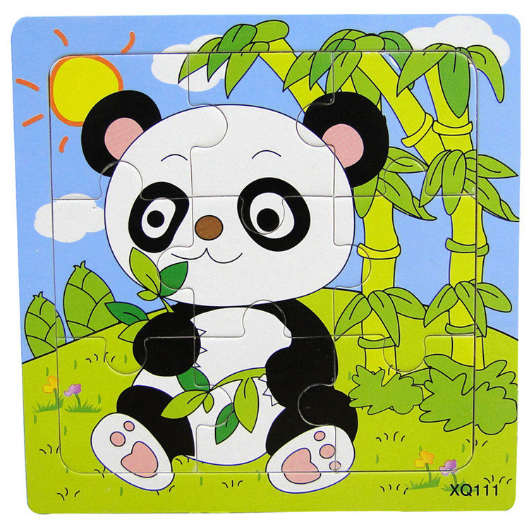 儿童礼物卡通动物拼图拼板儿童玩具木制拼图3岁宝宝益智力玩具