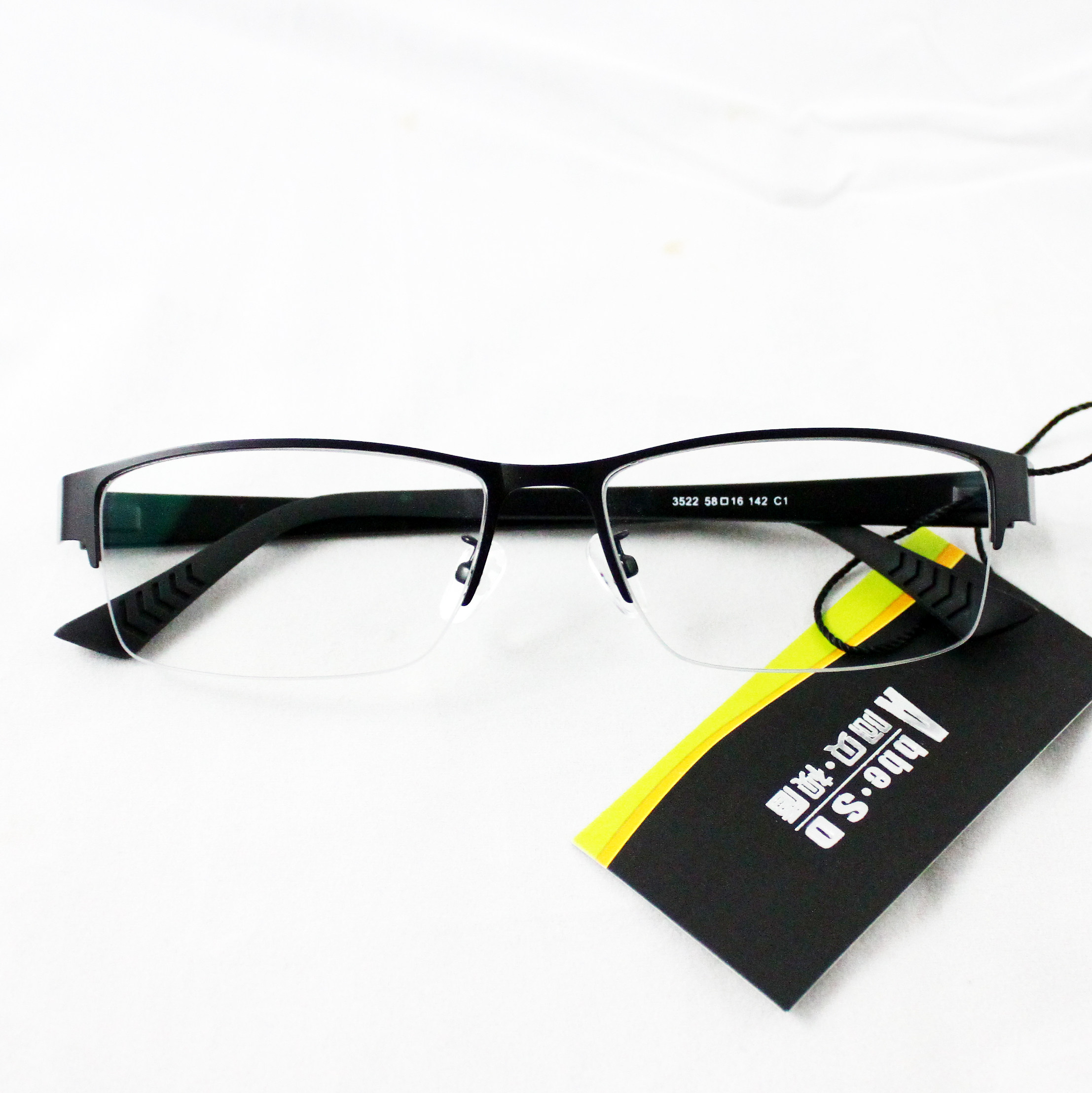 阿贝视盾防蓝光辐射紫外线眼镜半框男抗疲劳平光无度防蓝光镜