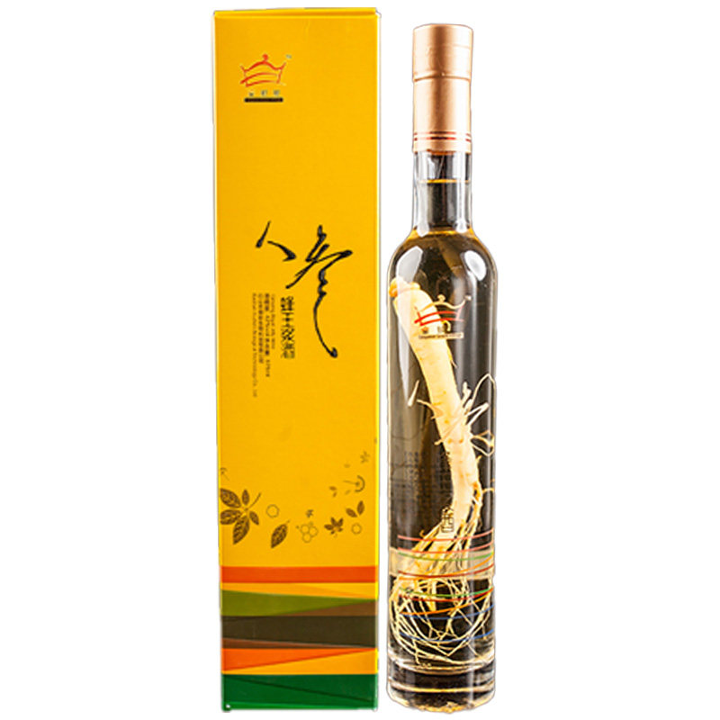 皇封村人参蜂王浆酒长白山特产人参酒东北特长养生酒纯粮酒42