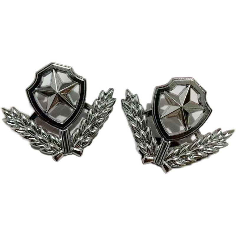 领花衣领金属领针银色治安麦穗标领金色乐队其他配件