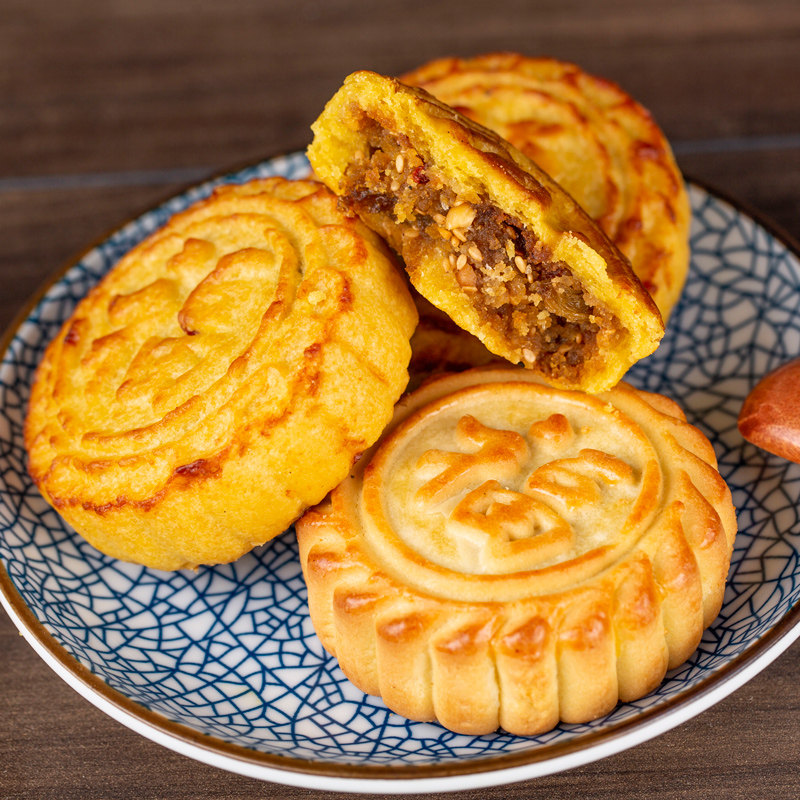 月饼山西神池五仁老式传统散装中秋大手手工月饼