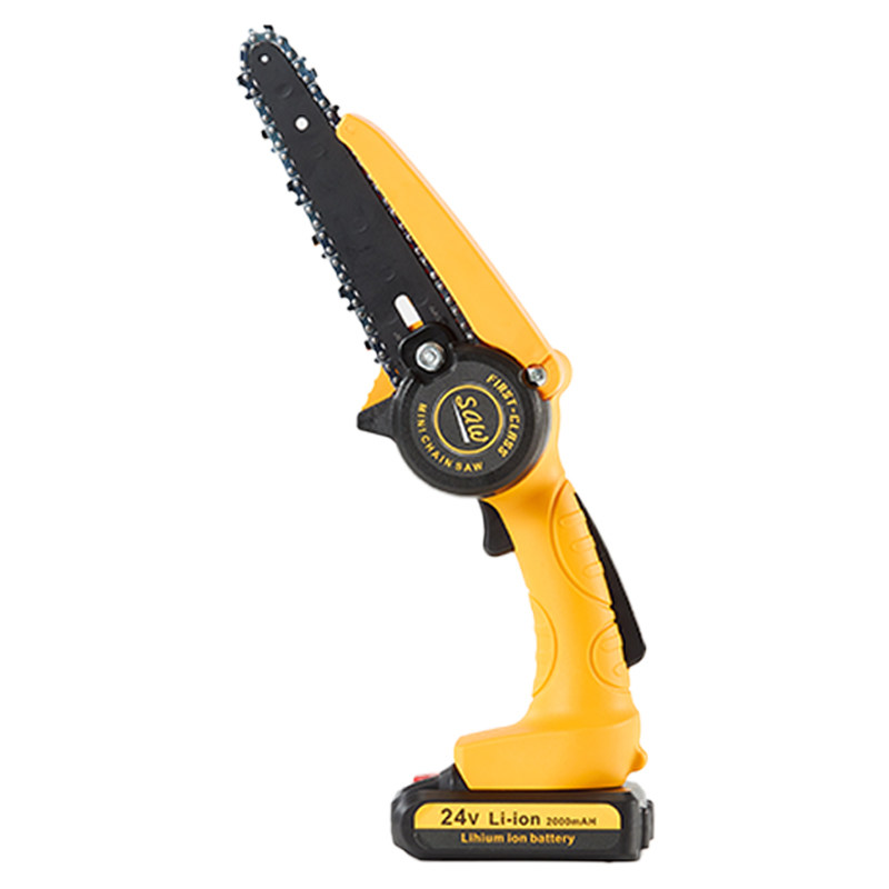 充电电链锂电池手提电锯木工剧木6寸伐木锯子电链锯