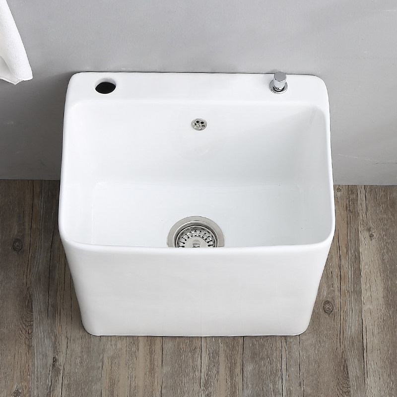 阳台特大号陶瓷洗拖把池长方形拖布池落地式家用卫生间台控墩布池