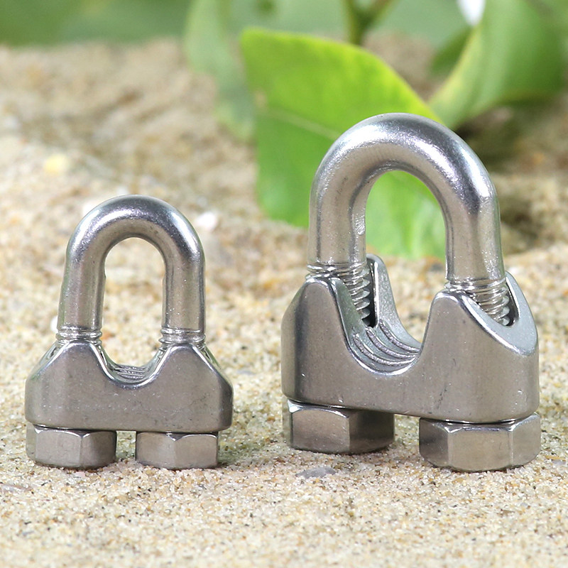 卡头不锈钢钢丝绳夹头锁扣卡扣紧固重型双卡其它紧固件