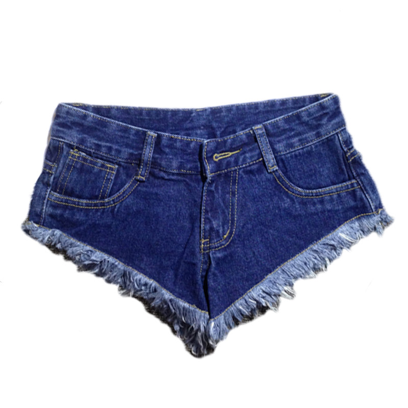 性感夜店ds演出领舞短裤包臀三角毛边牛仔牛仔裤